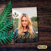 Het afgeronde Afstuderen van de Foto van het Manus Folie Uitnodiging