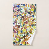 Het afglijden laat Waterverf Pattern Golden vallen Bad Handdoek (Handdoek)