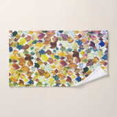 Het afglijden laat Waterverf Pattern Golden vallen Bad Handdoek (Handdoek)