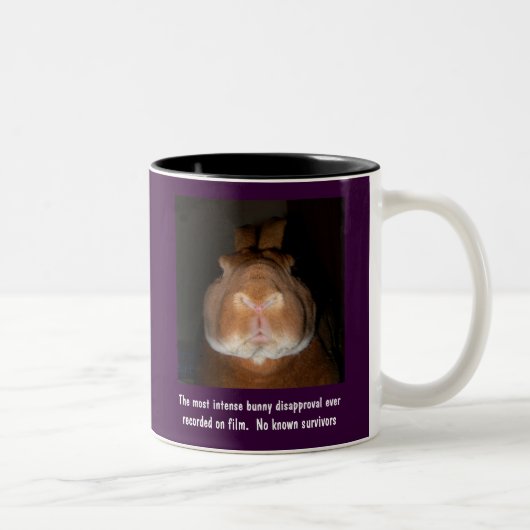 Het afkeuren van Rabbits Mok 1 - Gepersonaliseerd (Rechts)
