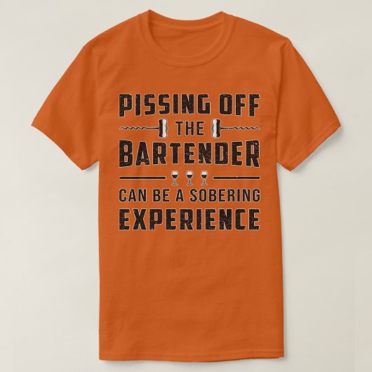Het afpenselen van de Bartender Alcohol Bier Gift T-shirt (Design voorkant)