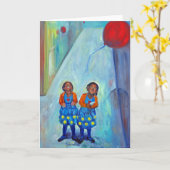 het Afrikaanse Amerikaanse art. van de Kaart (Gele Bloem)