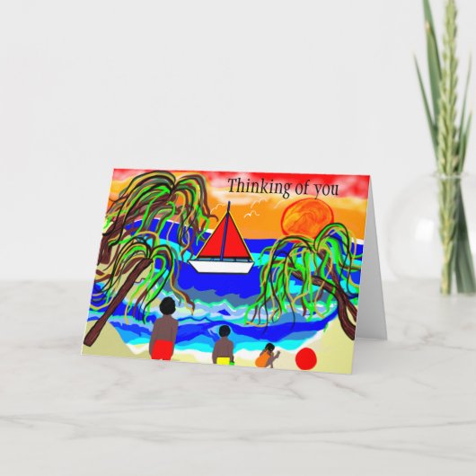 Het Afrikaanse Amerikaanse denken aan u Kaart (Voorkant)