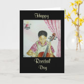 Het Afrikaanse Amerikaanse Wenskaart van de Dag Kaart (Gele Bloem)