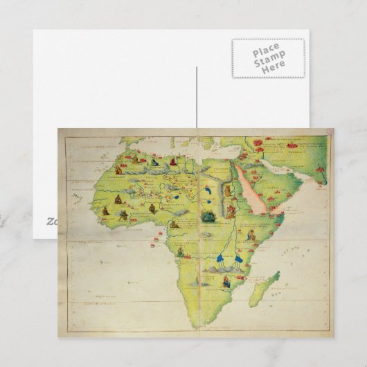 Het Afrikaanse continent Briefkaart (Voorkant / Achterkant)