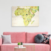Het Afrikaanse continent Canvas Afdruk (Insitu (Woonkamer))