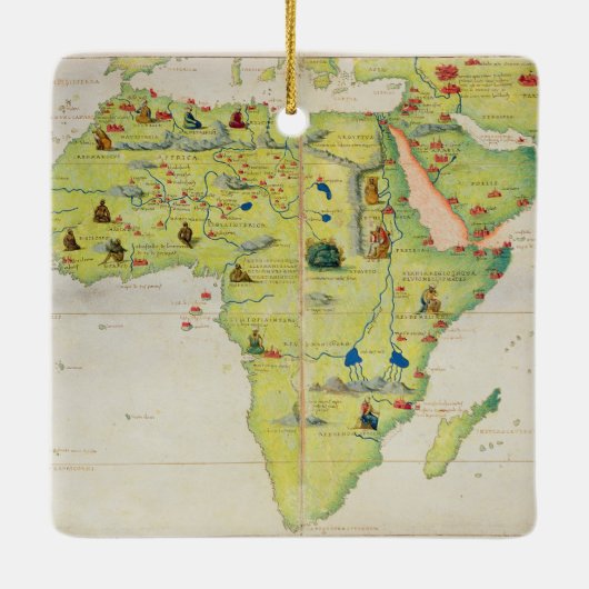 Het Afrikaanse continent Keramisch Ornament (Achterkant)