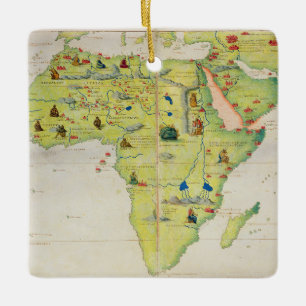Het Afrikaanse continent Keramisch Ornament
