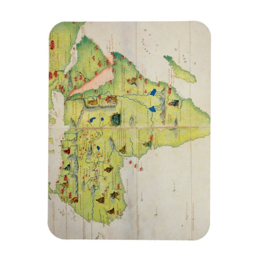 Het Afrikaanse continent Magneet (Verticaal)