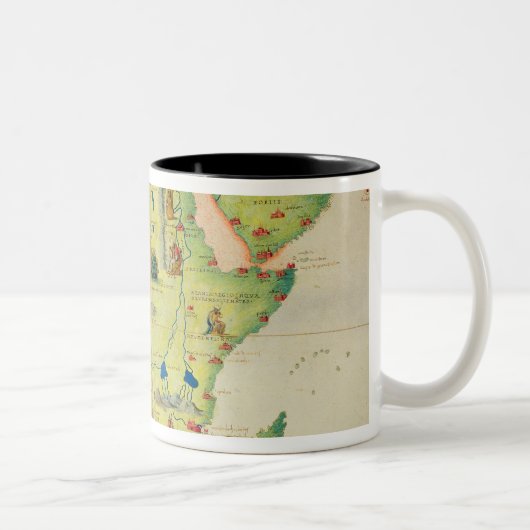 Het Afrikaanse continent Tweekleurige Koffiemok (Rechts)