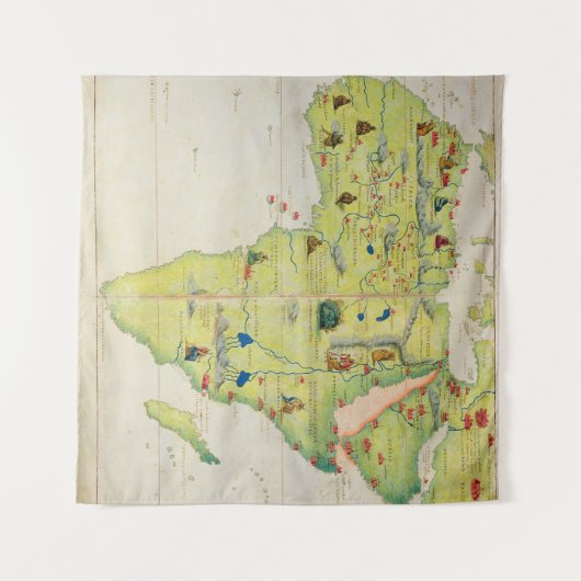 Het Afrikaanse continent Wandkleed (Voorkant (horizontaal))