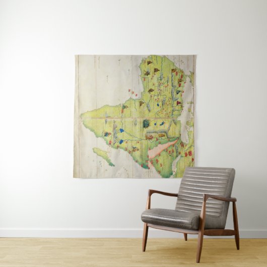 Het Afrikaanse continent Wandkleed (In Situ (horizontaal))