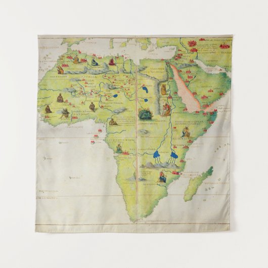 Het Afrikaanse continent Wandkleed (Voorkant)