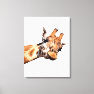 Het Afrikaanse dierlijke portret van de Giraffe Canvas Afdruk