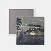 Het afronden van een bocht op de Mississippi-boot Magneet (Voorkant / Achterkant)