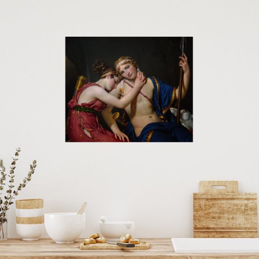 Het afscheid van Telemachus en Eucharis Poster (Keuken)