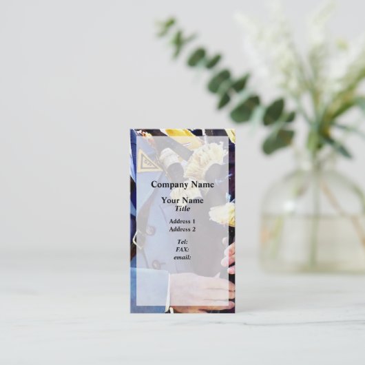 Het afspelen van de Bagpipe Visitekaartje (Staand voorkant)