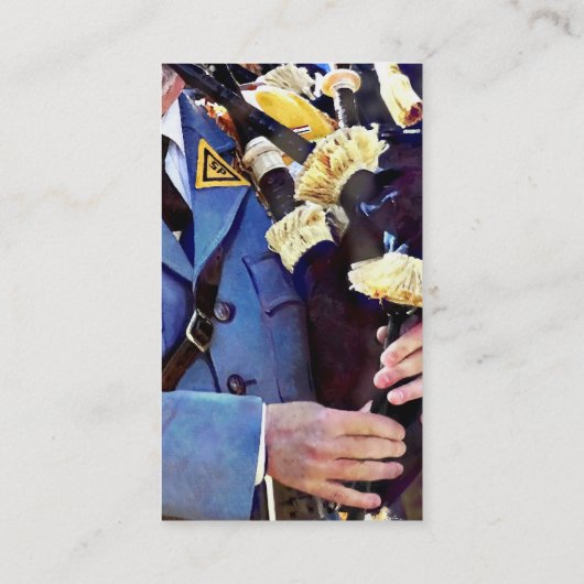 Het afspelen van de Bagpipe Visitekaartje (Achterkant)