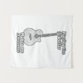 Het afspelen van de gitaar maakt me geweldige. wandkleed (Voorkant (horizontaal))