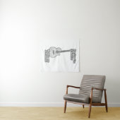 Het afspelen van de gitaar maakt me geweldige. wandkleed (In Situ (horizontaal))