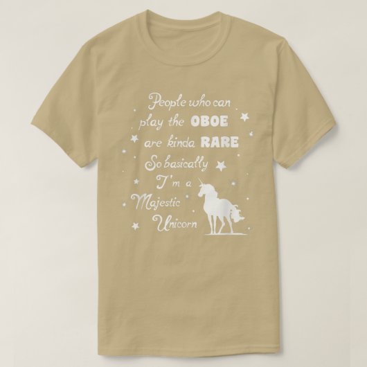Het afspelen van de Oboe betekent dat ik een Unico T-shirt (Design voorkant)
