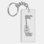 Het afspelen van gitaar is altijd een goed idee. B Sleutelhanger (Voorkant Links)