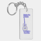 Het afspelen van gitaar is altijd een goed idee. B Sleutelhanger (Voorkant Links)