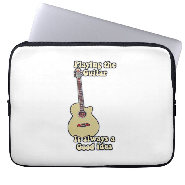 Het afspelen van gitaar is altijd een goed idee. laptop sleeve (Voorkant)
