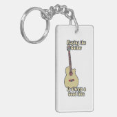 Het afspelen van gitaar is altijd een goed idee. sleutelhanger (Voorkant Links)
