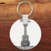 Het afspelen van gitaar omdat overlijden moeilijk  sleutelhanger (Voorkant)