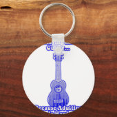 Het afspelen van gitaar omdat overlijden moeilijk sleutelhanger (Voorkant)