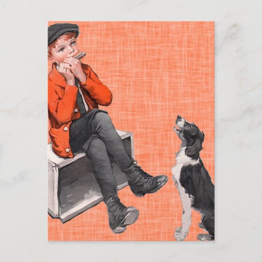 Het afspelen van Harmonica Briefkaart (Voorkant)