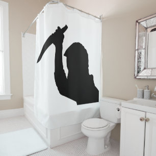 Het afstempelen van het Man Shower Curtain Douchegordijn