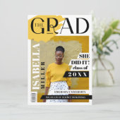 Het Afstudeerder Fun Trendy Afstuderen het Hoesje  Aankondiging (Staand voorkant)