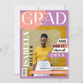 Het Afstudeerder Fun Trendy Afstuderen het Hoesje  Aankondiging (Voorkant)