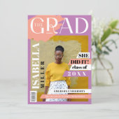 Het Afstudeerder Fun Trendy Afstuderen het Hoesje  Aankondiging (Staand voorkant)