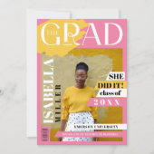 Het Afstudeerder Fun Trendy Afstuderen het Hoesje Aankondiging (Voorkant)