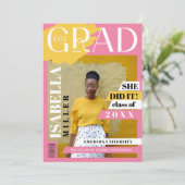Het Afstudeerder Fun Trendy Afstuderen het Hoesje Aankondiging (Staand voorkant)
