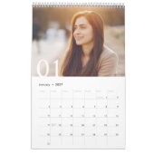 Het Afstudeerder Modern Elegant Afstuderen fotoher Kalender (Jan 2027)