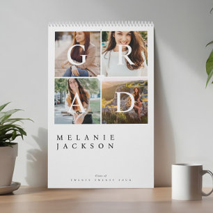 Het Afstudeerder Modern Elegant Afstuderen fotoher Kalender
