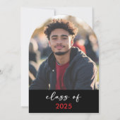 Het Afstudeerder van de moderne rode typografie Ar Kaart (Achterkant)