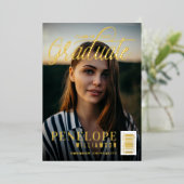 Het afstudeerscript fototijdschrift Afstuderen Folie Uitnodiging (Staand Voorkant)