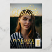 Het Afstuderen Afstuderen van het Tijdschrift van  Folie Uitnodiging (Voorkant)