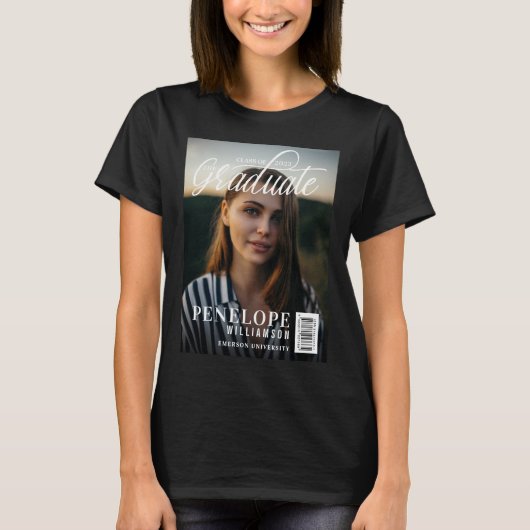 Het Afstuderen Afstuderen van het Tijdschrift van  T-shirt (Voorkant)