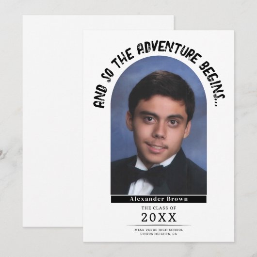 Het Afstuderen begint met de aankondiging (Voorkant / Achterkant)