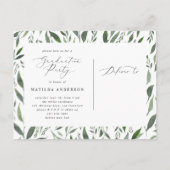 Het afstuderen loofwerk en het goud geometrische b aankondigingskaart (Achterkant)