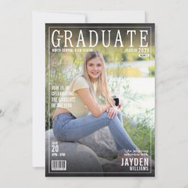 Het Afstuderen Magazine Hoesje Trendy Chic Invitat Kaart