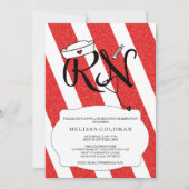 Het afstuderen RN verpleegster nodigt het leuke ro Kaart (Voorkant)