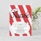 Het afstuderen RN verpleegster nodigt het leuke ro Kaart (Staand voorkant)