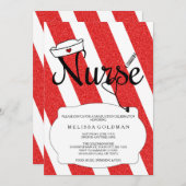 Het afstuderen RN verpleegster nodigt het leuke ro Kaart (Voorkant / Achterkant)